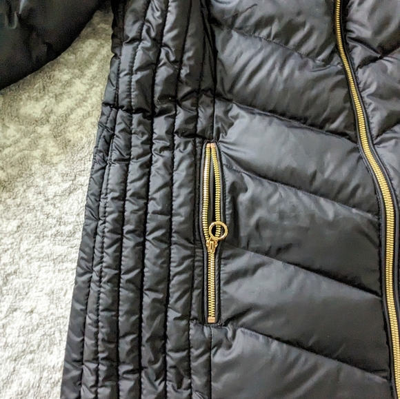 Anne Klein Women's Winter Puffer Parka Jacket Faux Fur Hooded, Large, Black - Picture 3 of 11